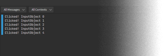 Event handler output